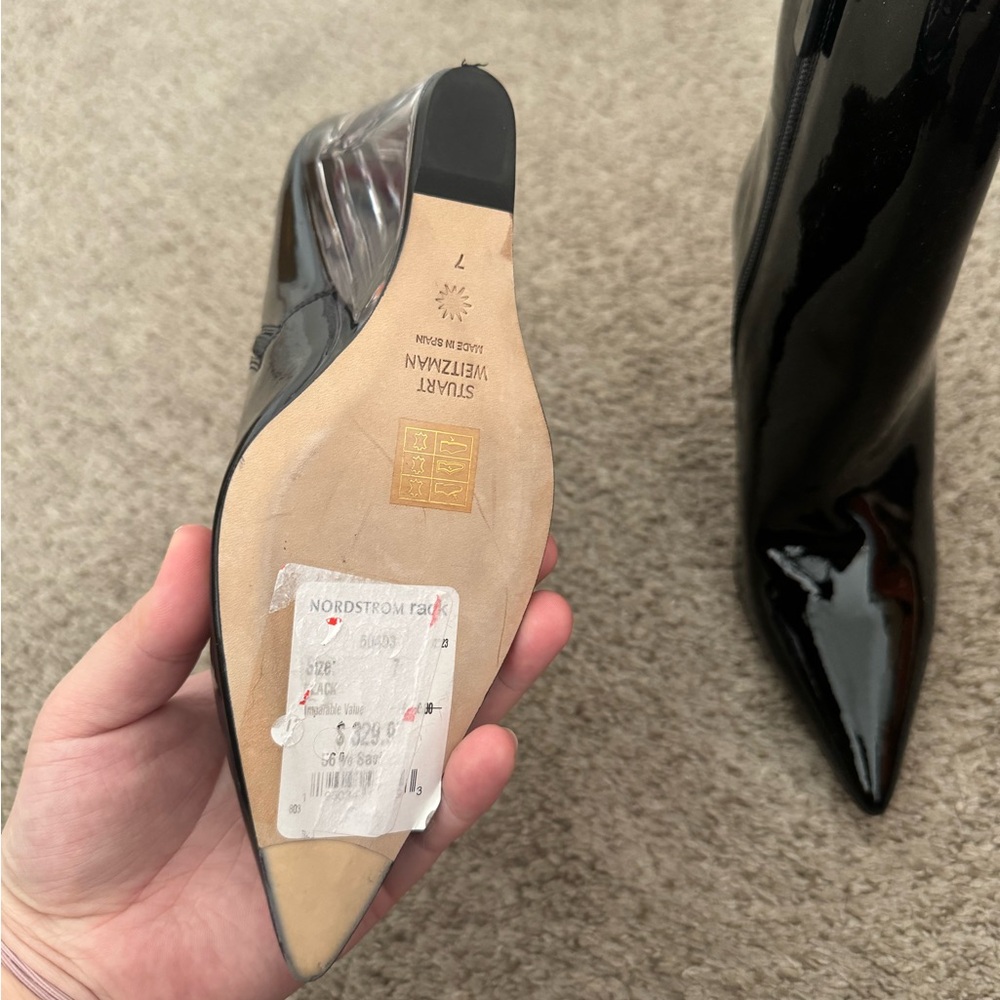 Stuart Weitzman Lucite 100 Wedge Bootie - image 5